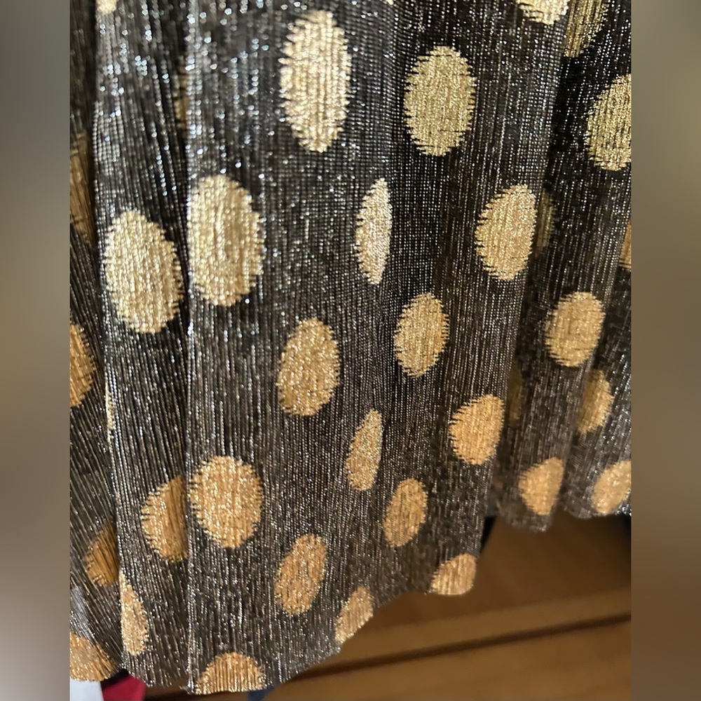 ANTHROPOLOGIE Sunday in Brooklyn Gold Confetti Halter Midi Dress, Size 2X, NWT - Picture 9 of 10
